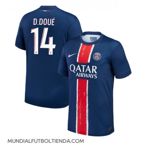 Camiseta Paris Saint-Germain Desire Doue #14 Primera Equipación Replica 2024-25 mangas cortas